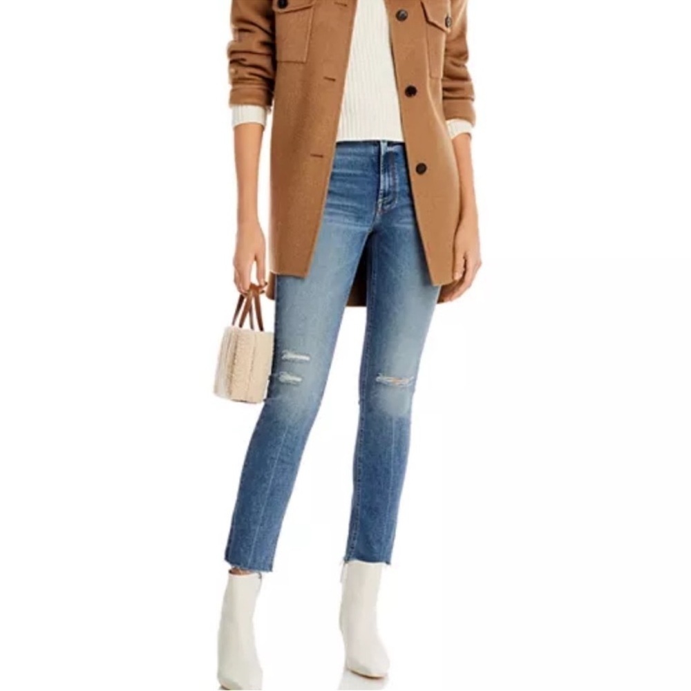 MOTHER - The Mid Rize Dazzler Ankle Fray - Going in Circles - size 28